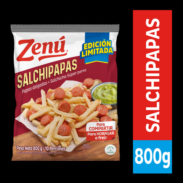 SALCHIPAPAS ZENU 800G